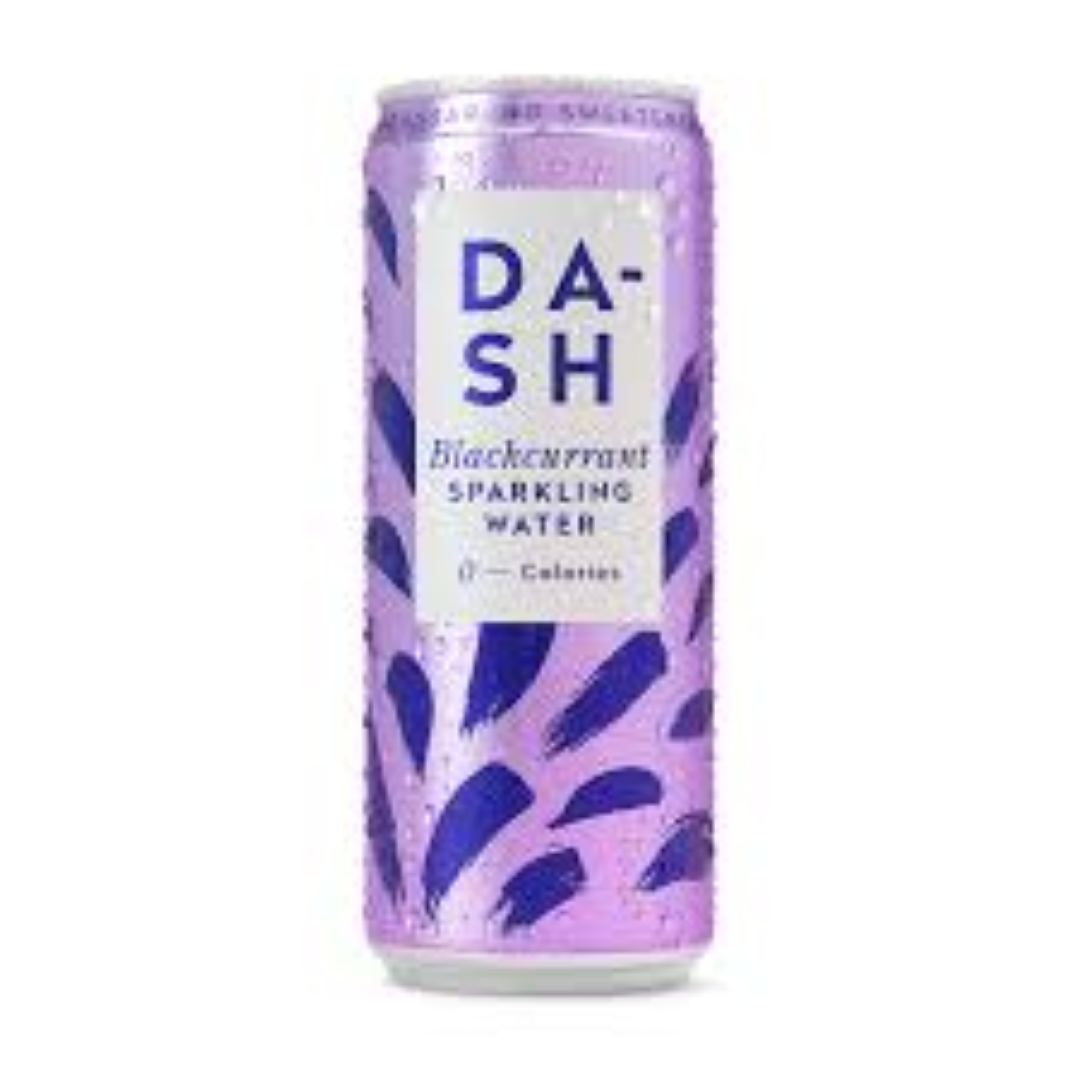 DASH WATER CAN SPARKLING BLACKCURRANTS 330ML 